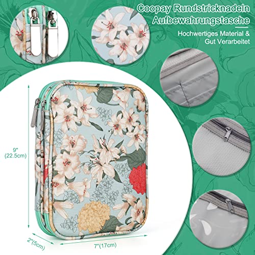Coopay Circular Knitting Needle Case, Crochet Hooks Holder - Image 2