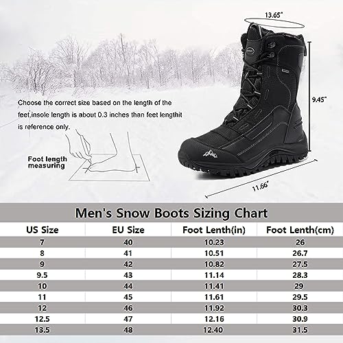 Rockmark OWM422 Men'S Winter Snow Boots Outdoor Warm Mid Calf Waterproof Durable Boot Non-Slip Warm Climbing Shoes  thumb #5