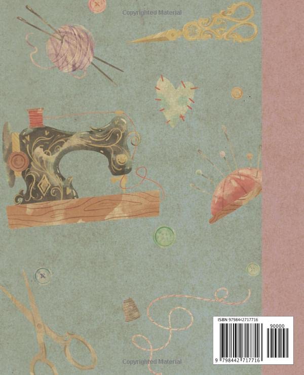 Composition Notebook: Beautiful Vintage Illustration of Sewing Machine and Supplies - Book For Notes. Perfect Gift For Sewing Lovers image 3