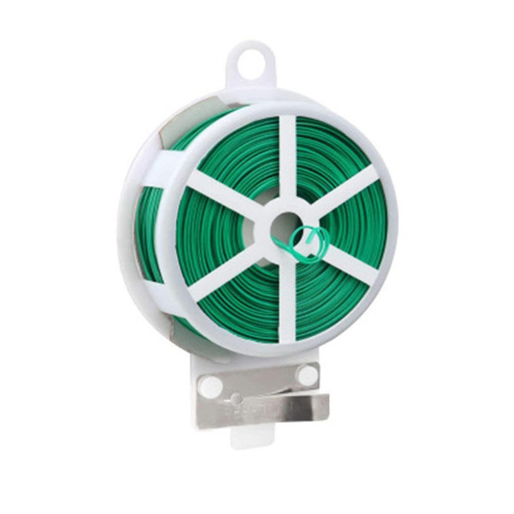 Lot De 2 Rouleaux De Lien Jardin Souple 5.5 M - Fil Vert PVC Réutilisable Pour Tuteurer Plantes - 12