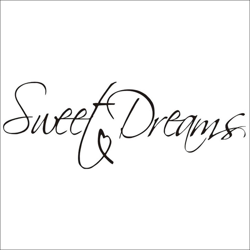 Sweet Dreams Bedroom Quote Decors Wall Saying Decals Quote for Home Wall