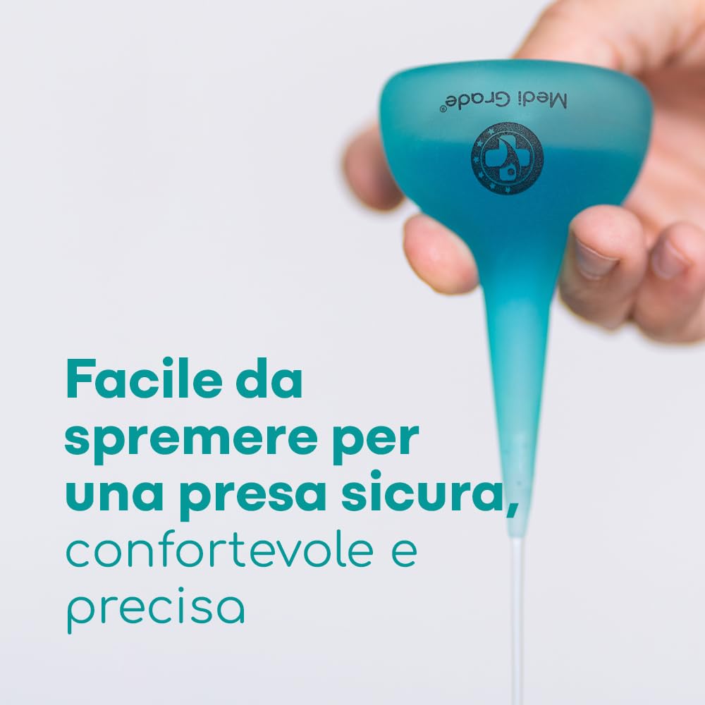 Kit Pulisci Orecchie da 75ml, Kit per Pulizia Orecchie con Punta a Getto Quadruplo, Kit Togli Cerume Orecchie con Siringa a Bulbo, Siringhe Auricolari