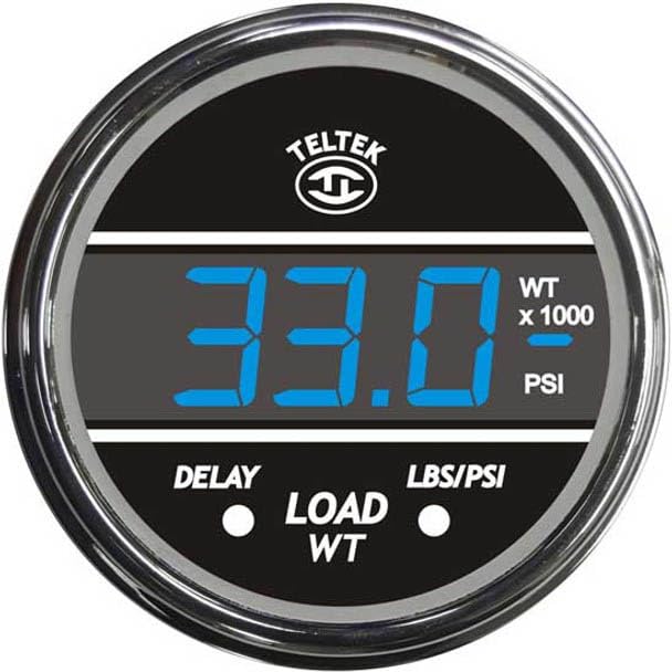 Replacement for Peterbilt 389 Glider Year 2022 Blue Digital Load Weight Gauge by Technical Precision