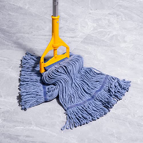 (3 Pack) Mop Head Replacement, Mop Heads Commercial,Blue Cotton Looped End String, Wet Industrial Cleaning Vintage Mop Head Replacements Refill, Swinger Loop Mop, For Heavy Duty Mop Heads,Light Blue #TOP7