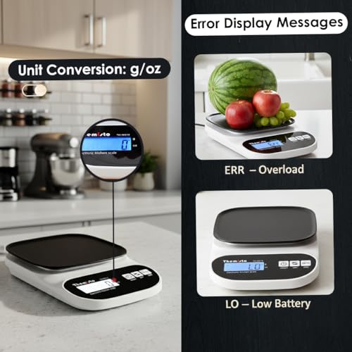 Image of Themisto TH-WS16 Electronic digital Kitchen Weighing Scale |10 Kg | Back Light LCD| Made In India