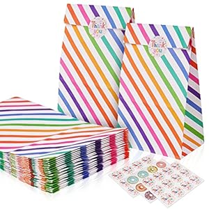 Flintronic 18 Stück Papiertüten mit Aufkleber