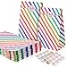 Flintronic 18 Stück Papiertüten, Geschenktüten Kindergeburtstage mit Aufkleber, 24 cm * 13 cm * 8 cm Candy Tüten zum Mitgebsel Kindergeburtstag Mädchen, Giveaways, Hochzeit