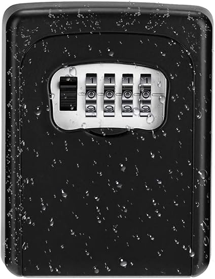 oddpod Combination Key Safe Box/Key Safe Lock Box Outdoor Storage Box with Code Combination Password Security Lock CH-801 (Black)