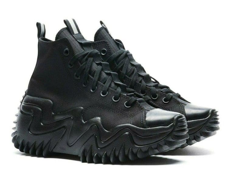 Robbie jonesCasual Mens Boot Sneakers Black Canvas Platform