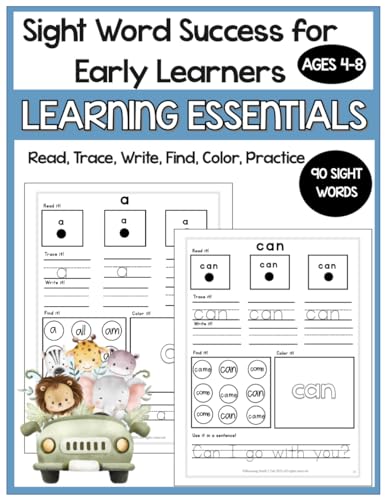Sight Word Workbook for Early Learners: 90 Essential Words to Read, Trace & Color - image 1