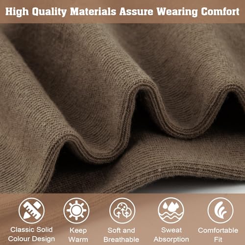 Image of Justay Crew Socks for Women, Cute Knit Boot Dress Cotton Socks | Athletic, Breathable, Warm, Soft, Comfortable, Calf, Gifts, Casual, Size 5-9, Fall