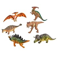 Set 6 Monete Collezione Dinosauri - Medaglie Oro Con T-Rex, Triceratopo E Pterodattilo In Custodia