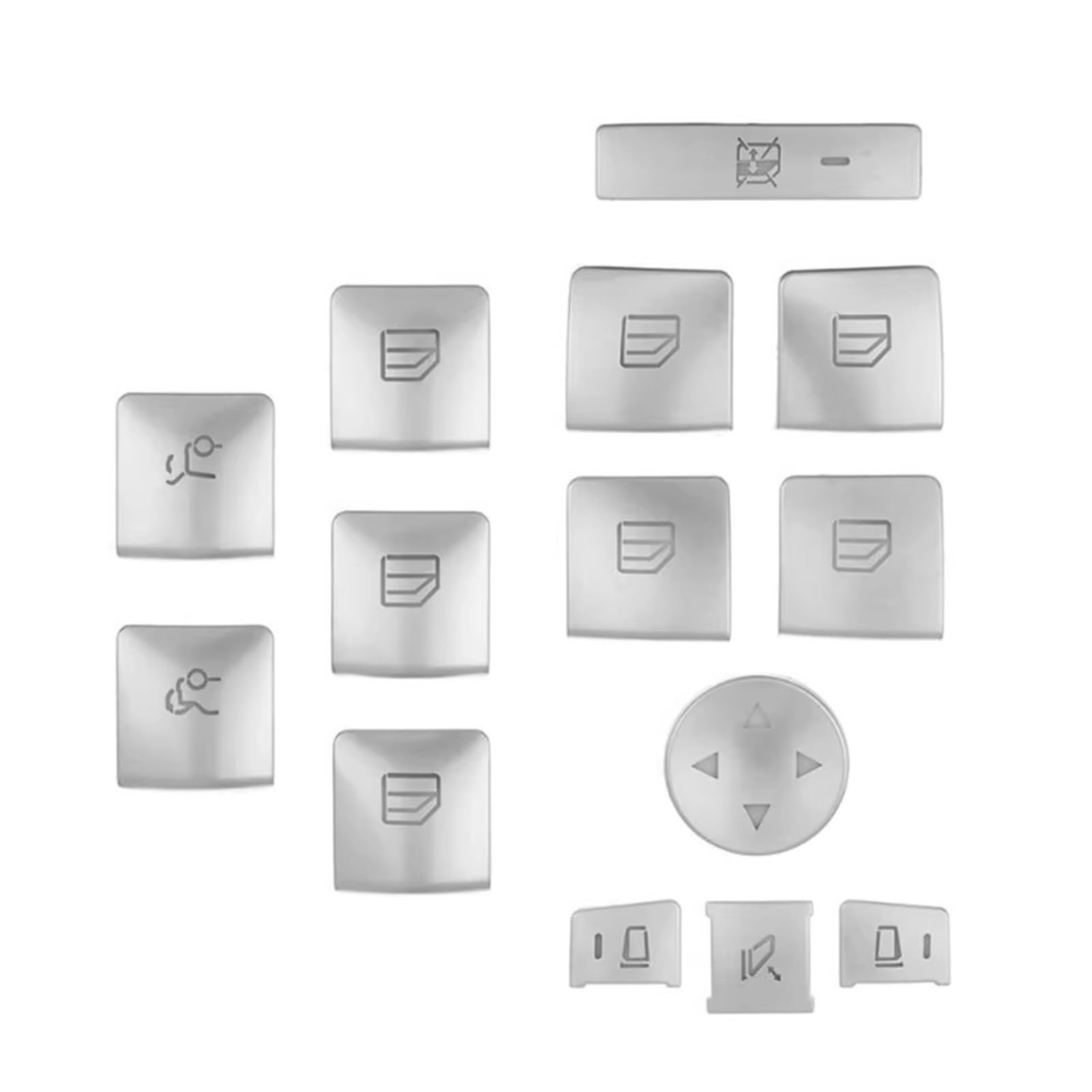 Switch Button Repair Stickers Compatible with Benz for C230 for C280 2008-2009 Car Interior Stickers Button Control Decals Window Switch Frame Decoration