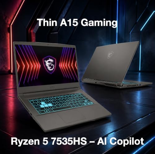 Image of msi Thin A15 Lightweight Gaming Laptop 15.6 inch 144Hz IPS FHD Matrix Display
