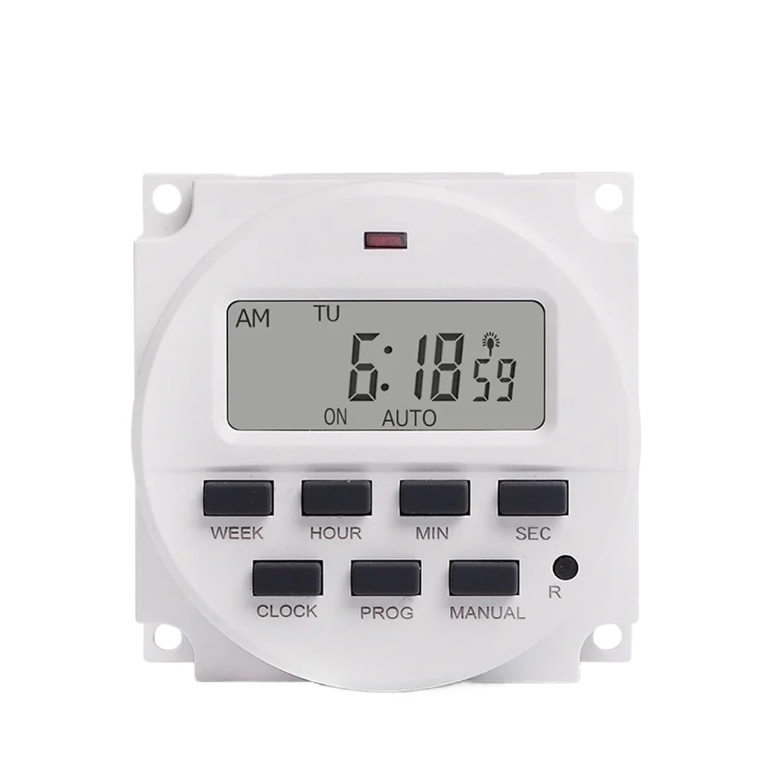 Interruptor Temporizador Interruptor temporizador electrónico digital programable for lámpara, con intervalo de 1 segundo, 110 V CA, 7 días a la semana(With enclosure)