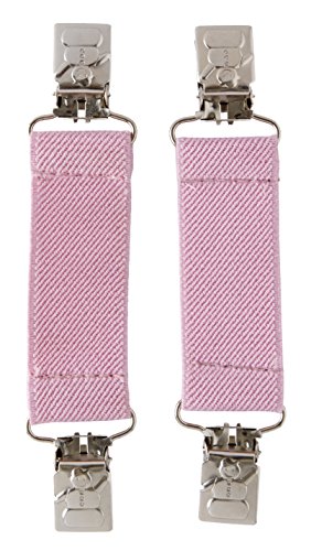 Sportoli Kids Elastic and Metal Glove and Mitten Clips with Snowman Accent - Pink