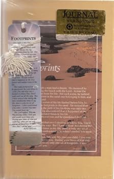 Hardcover Footprints Scripture Interior: Journal With Bookmark Book