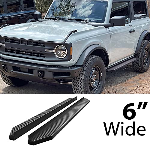 Estribos planos HD Ridez 6" Negro para Ford Bronco 2021-2026 miniatura 2