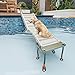 Adjustable 4-Leg Dog Pool Ramp - Quick Setup & Foldable Dog Ramp for Pool, 200lbs Capacity - Non-Slip Design for Enhanced Stability, White