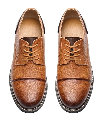 Men's Oxfords Leather Formal Dress Wingtip Derby Business Fashion Casual Tuxedo Wedding Walking Shoes for Men3