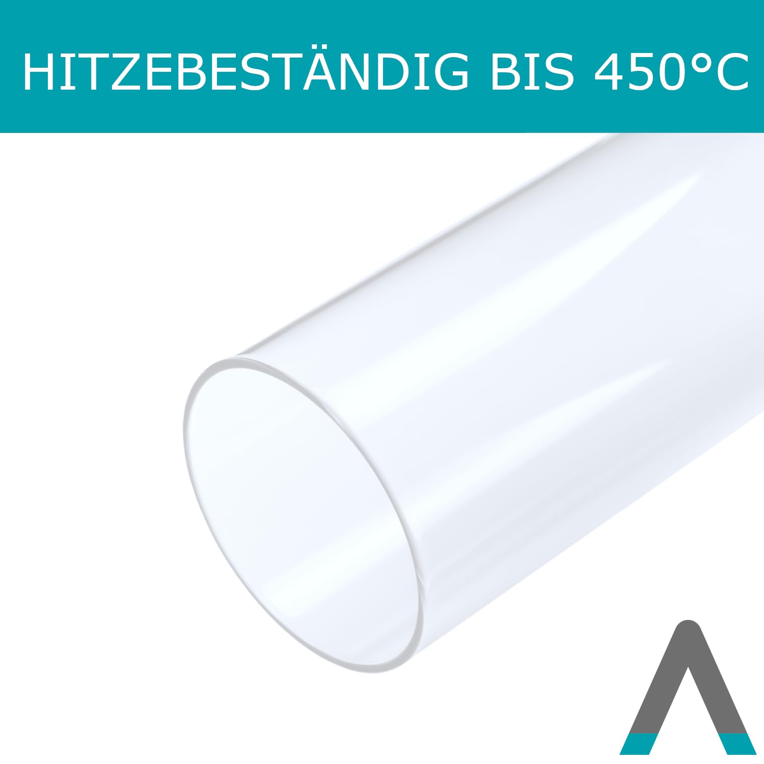 APANA - Glasröhre Glas Tube Feuerrohr hitzebeständig bis 450°C Heizpilz Bellamente Länge 1120 mm Durchmesser 98 mm