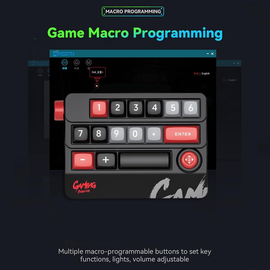 Screenshot of JOMAA K809 macro programming software interface