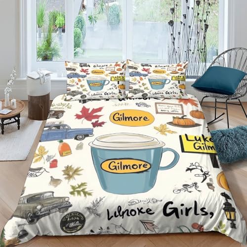 Parure de lit automne pour chambre ado ambiance chaleureuse 3D