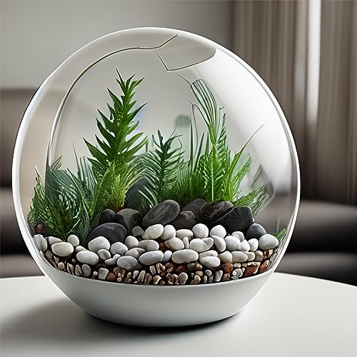 Relaxdays Marmorkies, 5kg, Dekosteine, 5-15mm, Kieselsteine, Gartenkiesel, Beet, Blumentopf, Grab, Zierkies, weiß