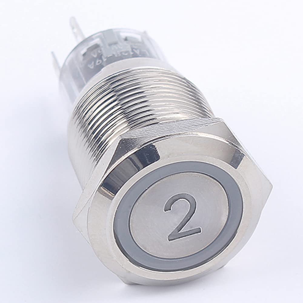 Amazon.com: 19mm Momentary Reset Waterproof Number Letter 0 1 2 3