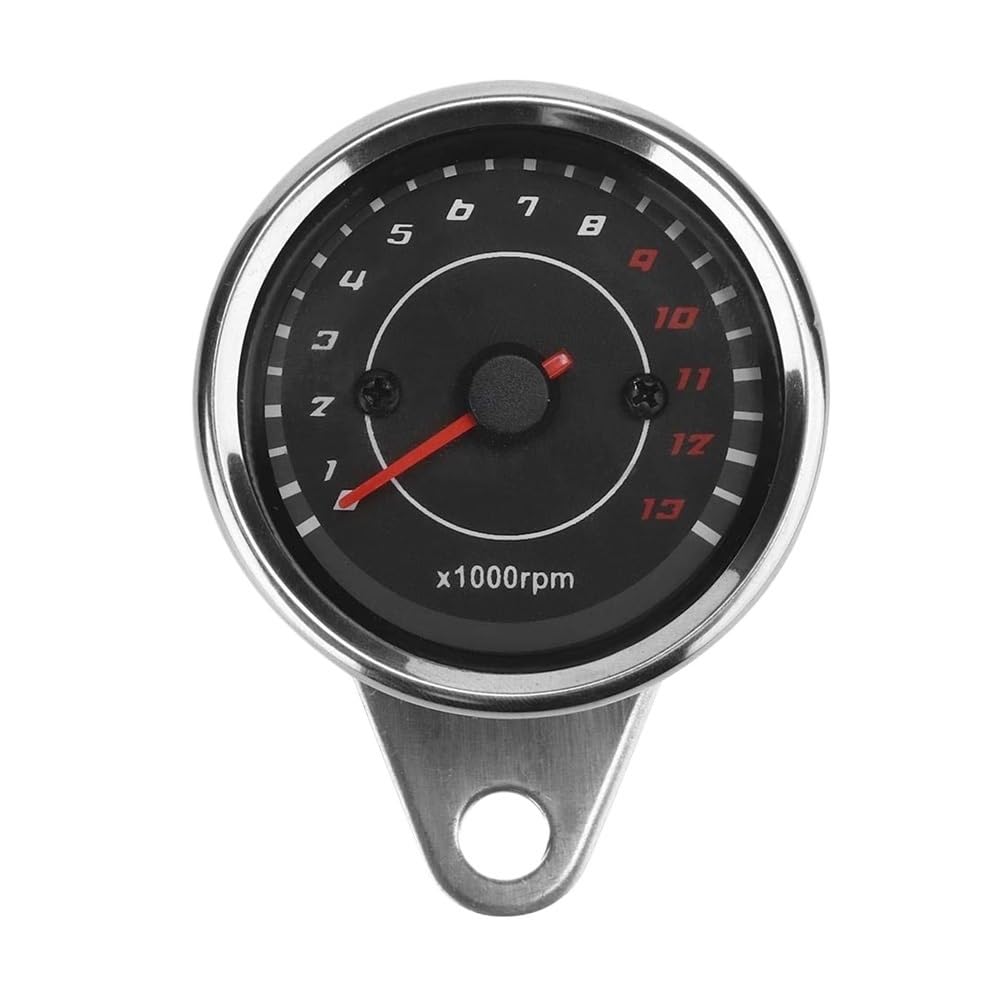 Compteur kilométrique Tachymètre De Moto Compte-tours Odomètre Universel 13000 Tr/min LED Veilleuse Rétro-éclairage Jauge Tacho Adapté Au Moteur Monocylindre