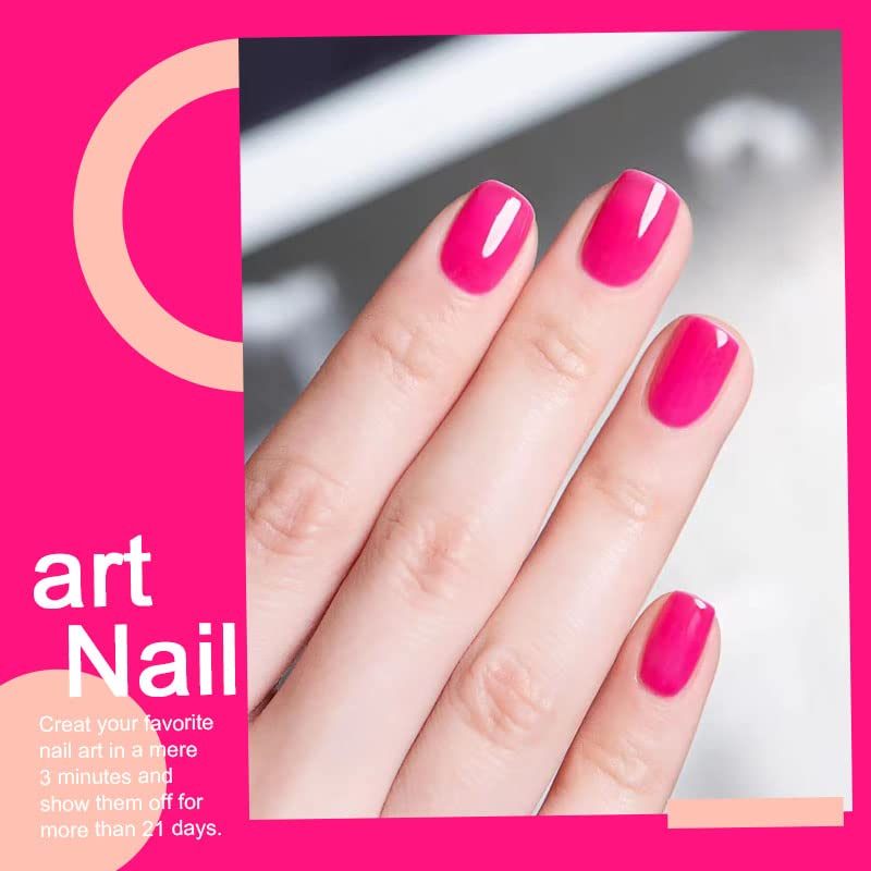 Miniatura 7 de Arte Clavo Esmalte de uñas de gel rosa lechosa de 0.5 fl oz, con luz LED, UV, remojado, transparente, rosa nude, manicura francesa, rosa claro,