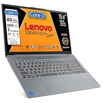 Lenovo, pc portatile Notebook, i7 1255u 10Core, Ram 40 Gb, Display IPS FHD 15,6", SSD 1Tb, Wi-Fi, Bt, USB, Thunderbolt, Tastiera retroilluminata, fingeprint integrato, Win11 Pro, Pronto all'Uso