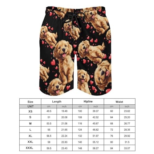 Love Dogs Labrador Retriever Men's Swim Trunks Quick Dry Board Shorts Hawaiian Beach Shorts With Pocket2