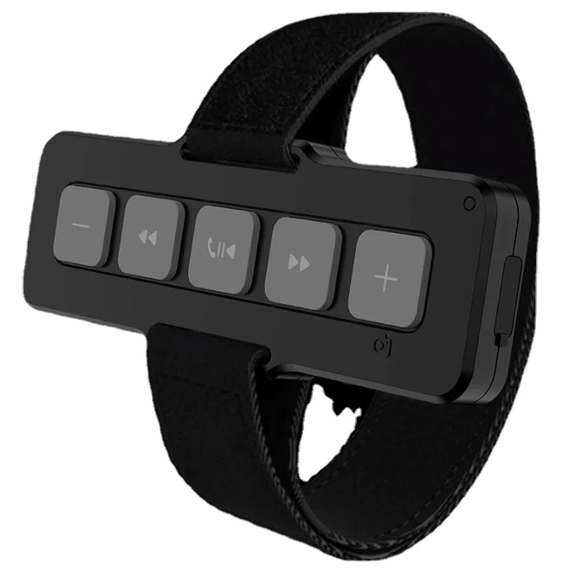 Bouton multimédia de télécommande Bluetooth 5.0 Portable et adhésif avec Bracelet, Contrôleur de téléphone Bluetooth IPX4 imperméable, Réponse aux appels, Musique de contrôle pour Voiture vélo Moto