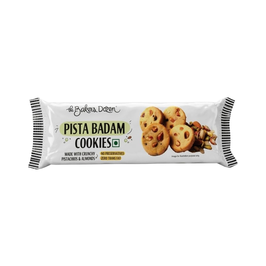 The Baker's Dozen - Pista Badam Cookies | No Preservative | Zero Transfat | Handmade Cookies | Goodness of Nuts-image-27