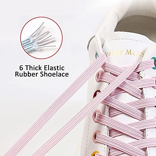 No Tie Shoe Laces For Adults And Kids,Elastic Flat Tieless Shoelaces Strings For Sneakers,Replacement Stretch Lace