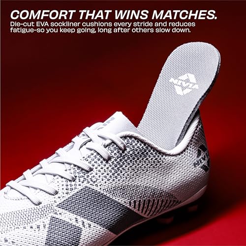Image of Nivia Arctic Football Studs for Men, Lightweight TPU Skin Upper, Die‑Cut EVA Sockliner, Dual Color TPU Studded Sole, Ideal for Training & Match Cleats