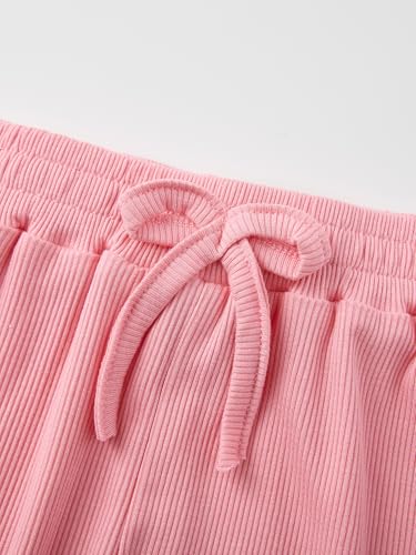 Image of NEW 6-14Y Tween Girls Stretchy Rib Knit Outfit Rayon Tank & Shorts Set Casual Lounge Playwear