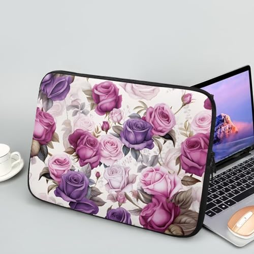 Funda neopreno para portátil 10 pulgadas rosa floral miniatura 2