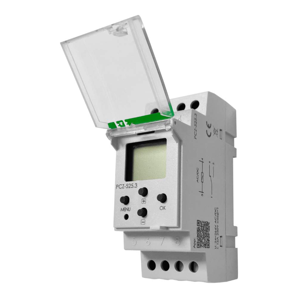 Temporizador semanal de 2 kanale Reloj Programador Temporizador de 24 – 264 AC on Off Noche con función de Pausa Dos kanale PCZ de 525.3 F & F 6219 6271