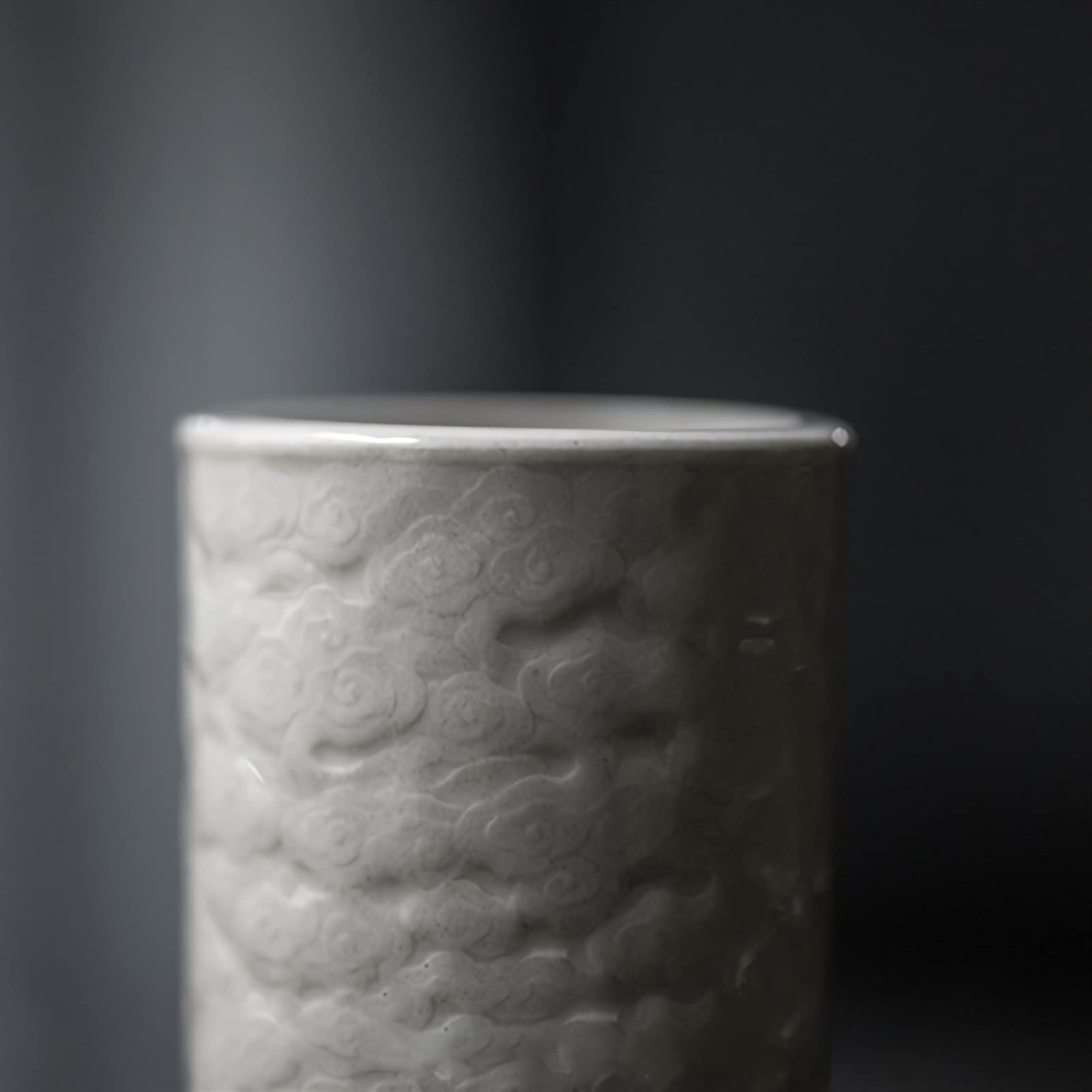 Tazza di penna in ceramica in ceramica decorativa,porta penna,supporto per la scrivania,tazza di matita modello nuvole per ragazze bambini