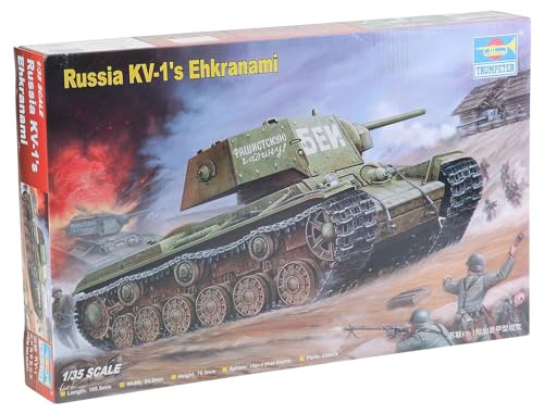 KV1 soviétique 1/35 Débardeur Ehkranami Trumpeter, kit de modélisme haut de gamme aux détails d'élite