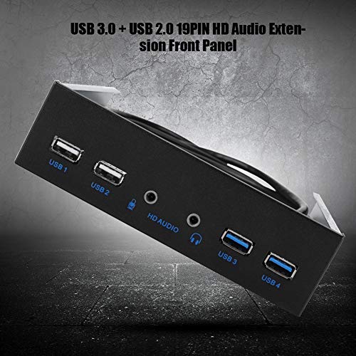 USB 3.0 + USB 2.0 19PIN HD Audio Extension Front Panel with Dual Audio Jacks & Fast Data Transfer - Image 3