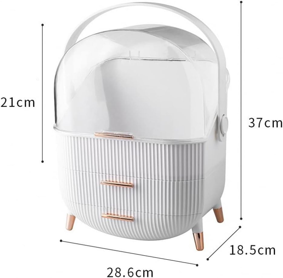 Fashion Acrylic Cosmetic Box Transparent Makeup Jewelry Drawer Home Storage Boxs Multifutional Travel Cosmetic Organizer (Color : Onecolor) (Gray)