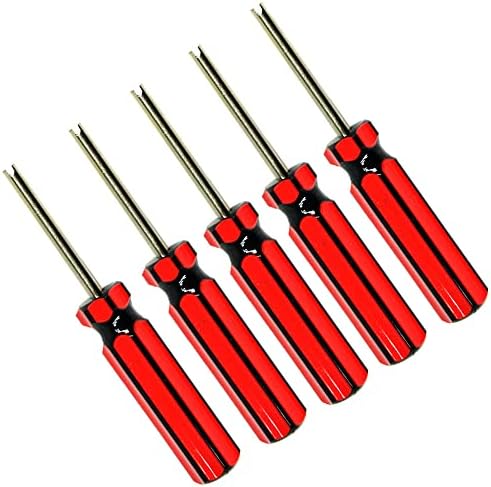 Getfarway 5 Pcs Car Motorcycle Truck Bike Screwdriver Valve Stem Core Remover Tire Repair Install Tool Compatible with All Standard Valve cores, Cars, Trucks and More,Strong Durability