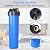 MewMore WHB20 20"x4.5" Whole House Water Filter Housing, Fit Sediment etc Filters for Well and City Water, Big Filter Blue Pre-Filtration System for Home, 1" NPT Port, Pressure Release