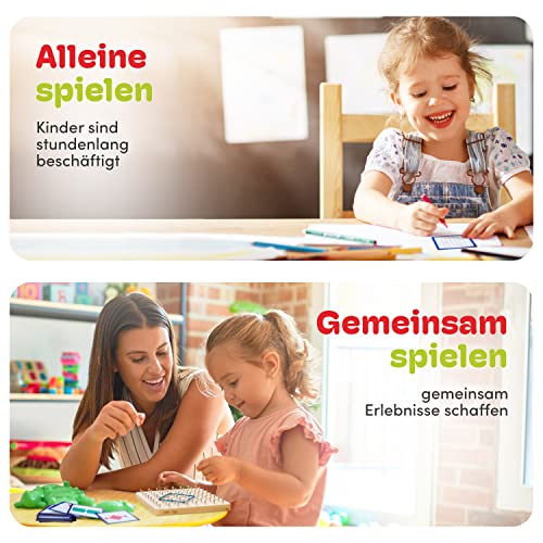 CUBIDI® Kreatives Montessori Geobrett für spannende Figuren - Feinmotorik Lernspielzeug - Geoboard ab 5 Jahre Geschenk für Jungen und… – Ansicht 5