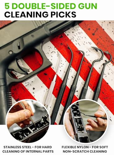 Repsupplements 22 Bore Cleaner Gun Cleaning Kit For 12Ga / 5.56 / 9Mm Gun Cleaning Snake thumb #5