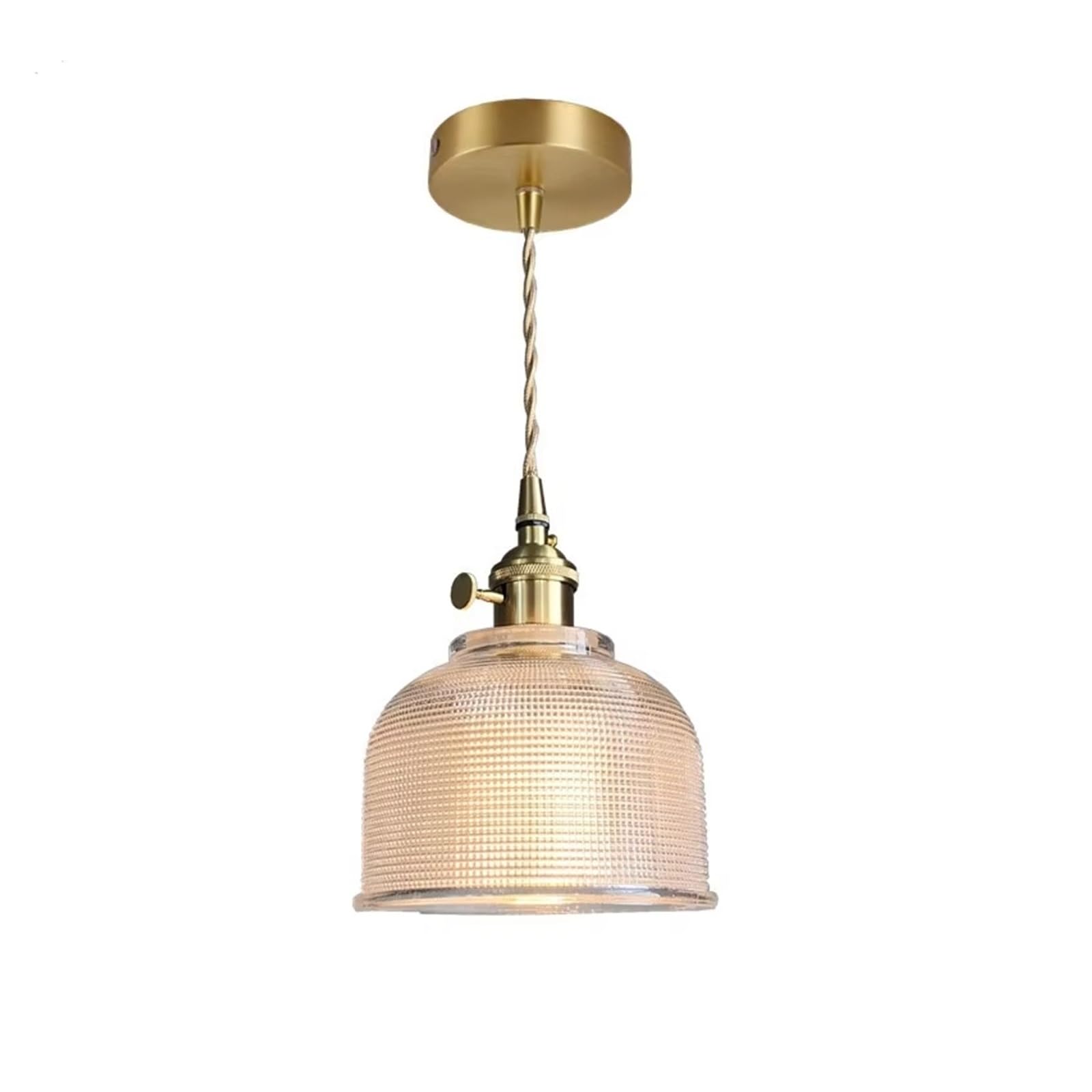 Olskfuh Light Clear Glass Hanging Fixtures Copper Kitchen Hallway Dining Room 4W Bulb Led Pendant Lamp Nordic Chandelier,