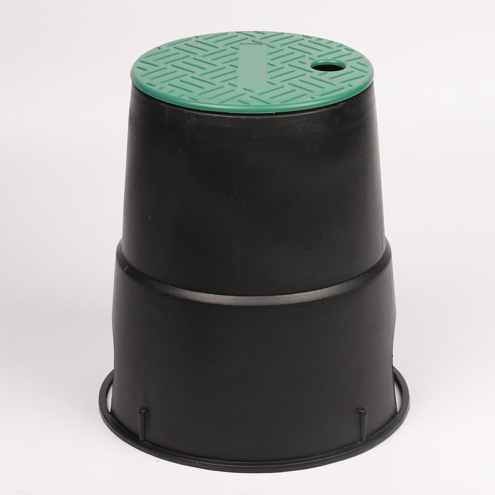 Confezione da 6 scatole con valvole in PP antiscivolo rinforzate per irrigazione da giardino e prato, protezione per sistema di irrigazione verde e nero